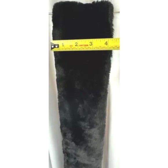 Ruyi Black Faux Fur Collar Scarf Stole Wrap Neck Warmer Winter Accessory 66-44 - Picture 6 of 11